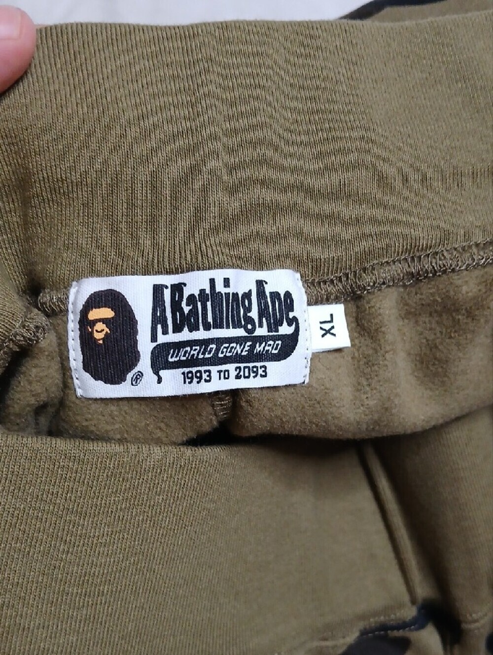 Bape Shark Camo Athletic Shorts - Olive Green, Black, White, Red - Picture 3 of 4